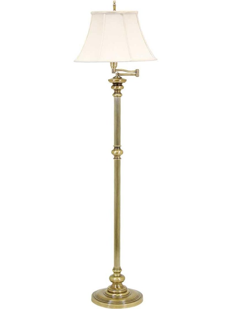 Table & Floor Lamps |   Newport Swing-Arm Floor Lamp Indoor Lighting Antique Brass/Oil-Rubbed Bronze