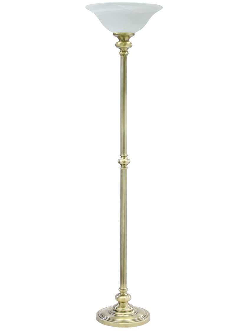 Table & Floor Lamps |   Newport Torchiere Floor Lamp Indoor Lighting Antique Brass/Oil-Rubbed Bronze