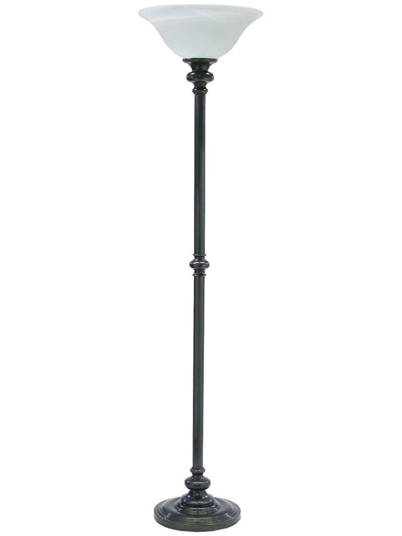 Table & Floor Lamps |   Newport Torchiere Floor Lamp Indoor Lighting Antique Brass/Oil-Rubbed Bronze