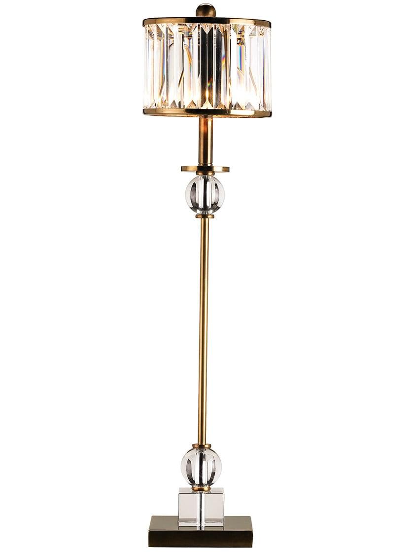 Table & Floor Lamps |   Parfait Table Lamp in Antique Brass With Crystal Prism Shade Indoor Lighting Table & Floor Lamps