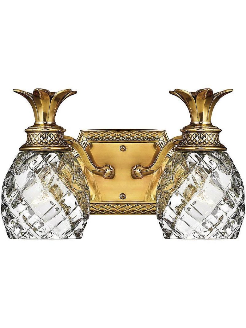 Bath |   Pineapple Double Bath Sconce With Clear Optic Glass Bath Bath