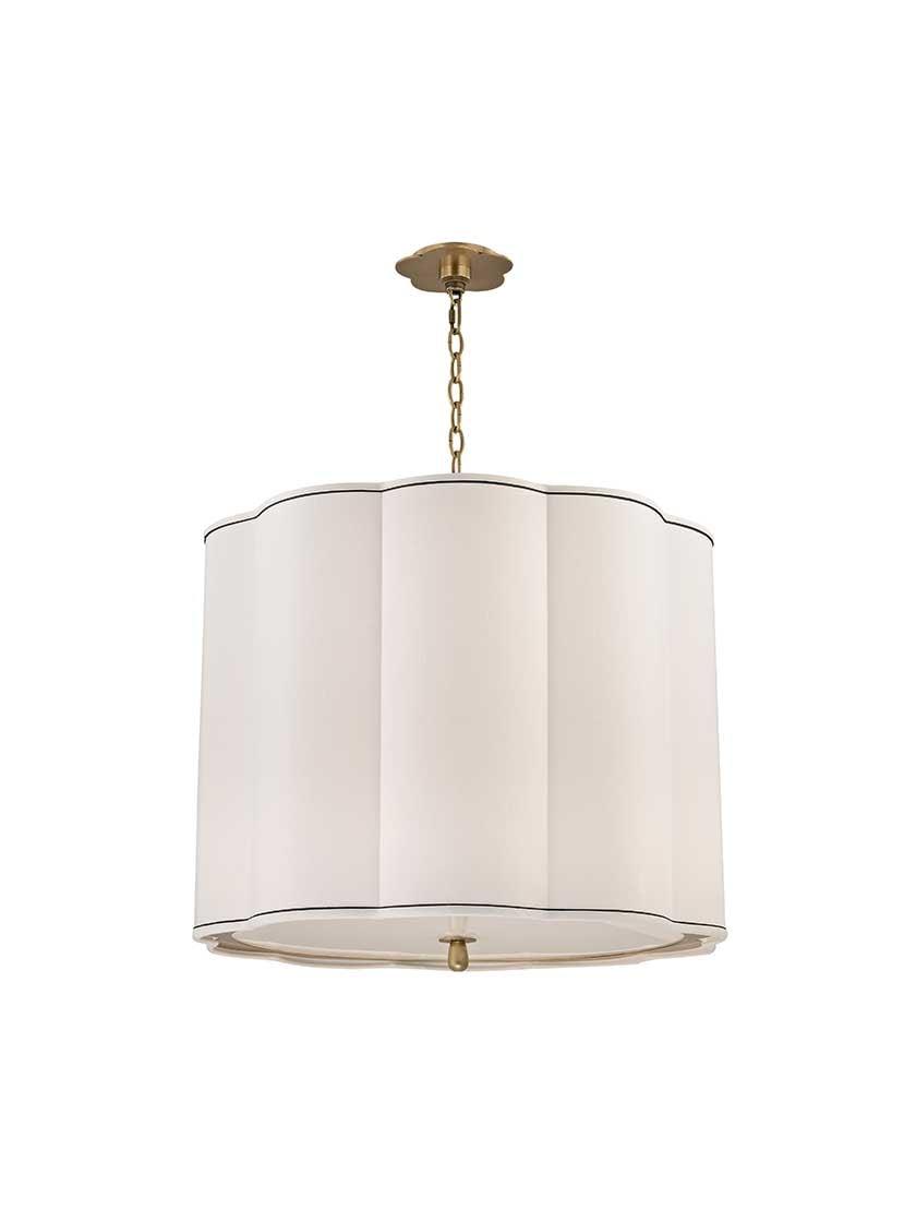 Pendants |   Sweeny 25″ Pendant Indoor Lighting Aged Brass/Polished Nickel